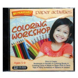 Paper Activities: Coloring Workshop (Ages 5-8) (CD, 2008) for Win/Mac -NEW in JC